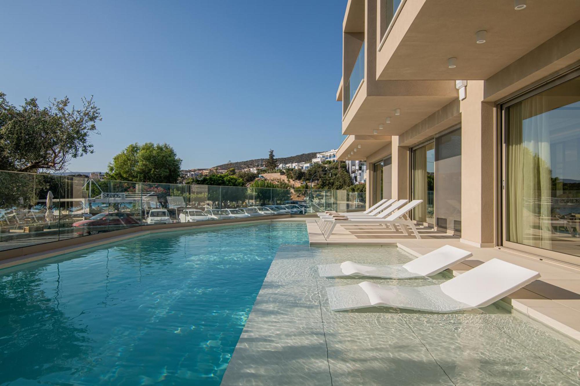 Beachfront Villa Edem Dedicated Beach Space - Heated Pool Άγιος Νικόλαος Εξωτερικό φωτογραφία