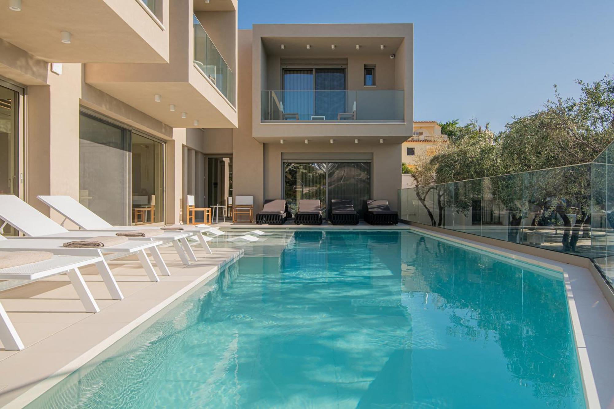 Beachfront Villa Edem Dedicated Beach Space - Heated Pool Άγιος Νικόλαος Εξωτερικό φωτογραφία