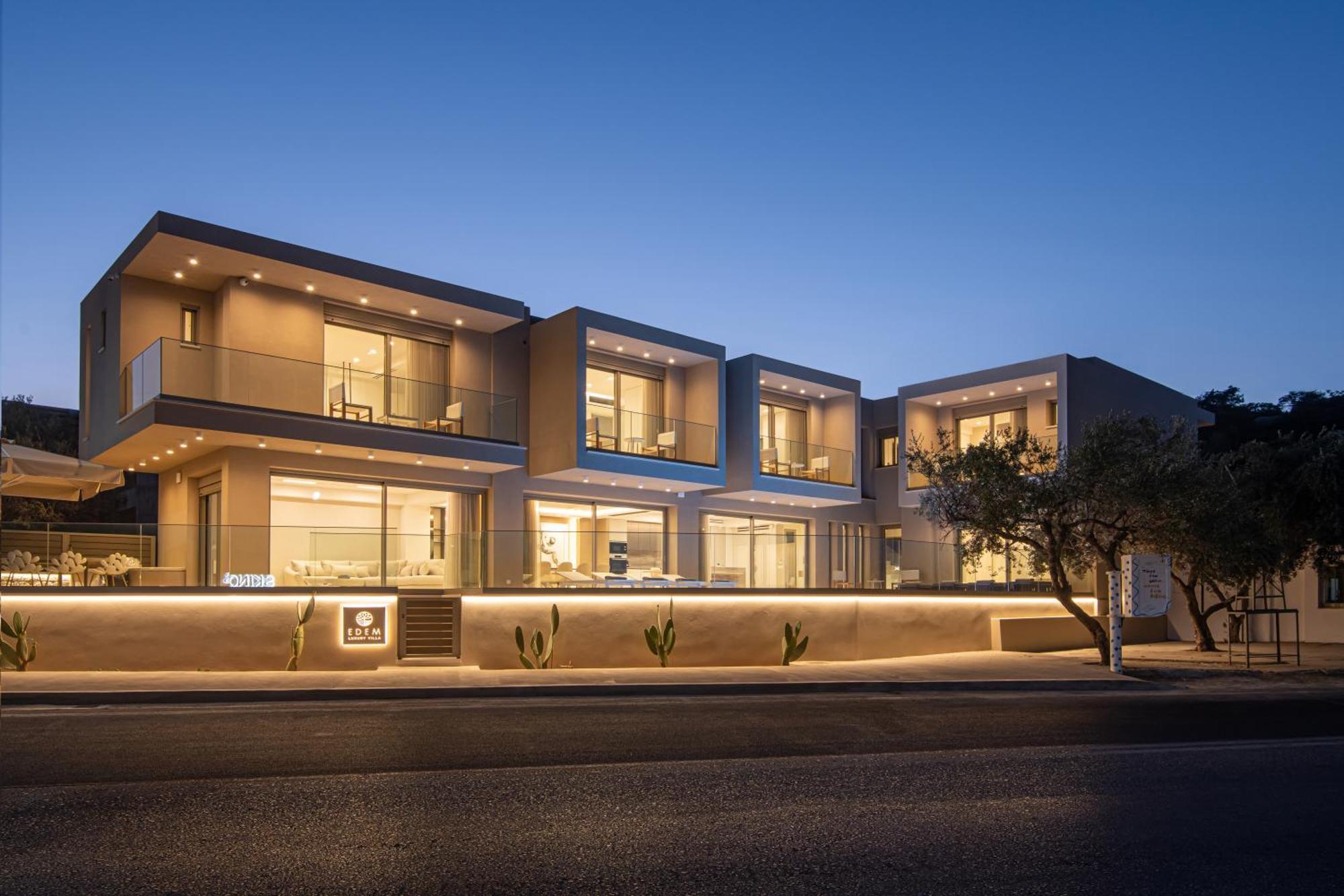Beachfront Villa Edem Dedicated Beach Space - Heated Pool Άγιος Νικόλαος Εξωτερικό φωτογραφία