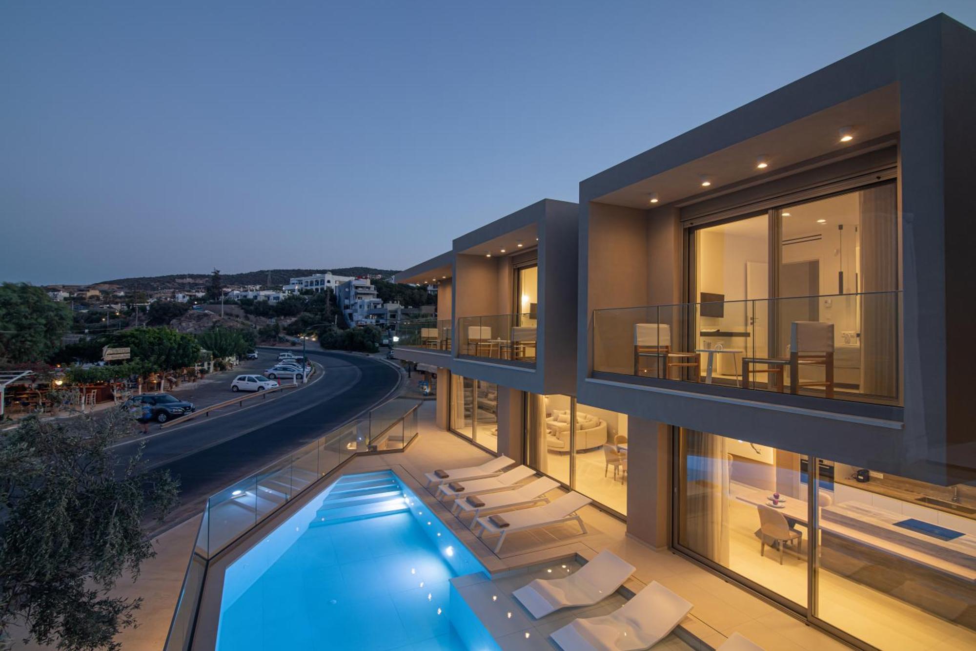 Beachfront Villa Edem Dedicated Beach Space - Heated Pool Άγιος Νικόλαος Εξωτερικό φωτογραφία