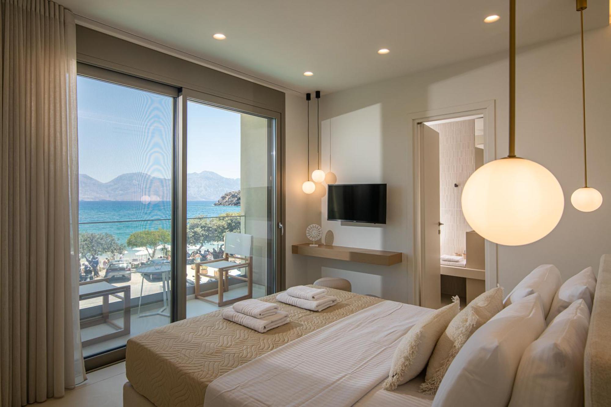 Beachfront Villa Edem Dedicated Beach Space - Heated Pool Άγιος Νικόλαος Εξωτερικό φωτογραφία