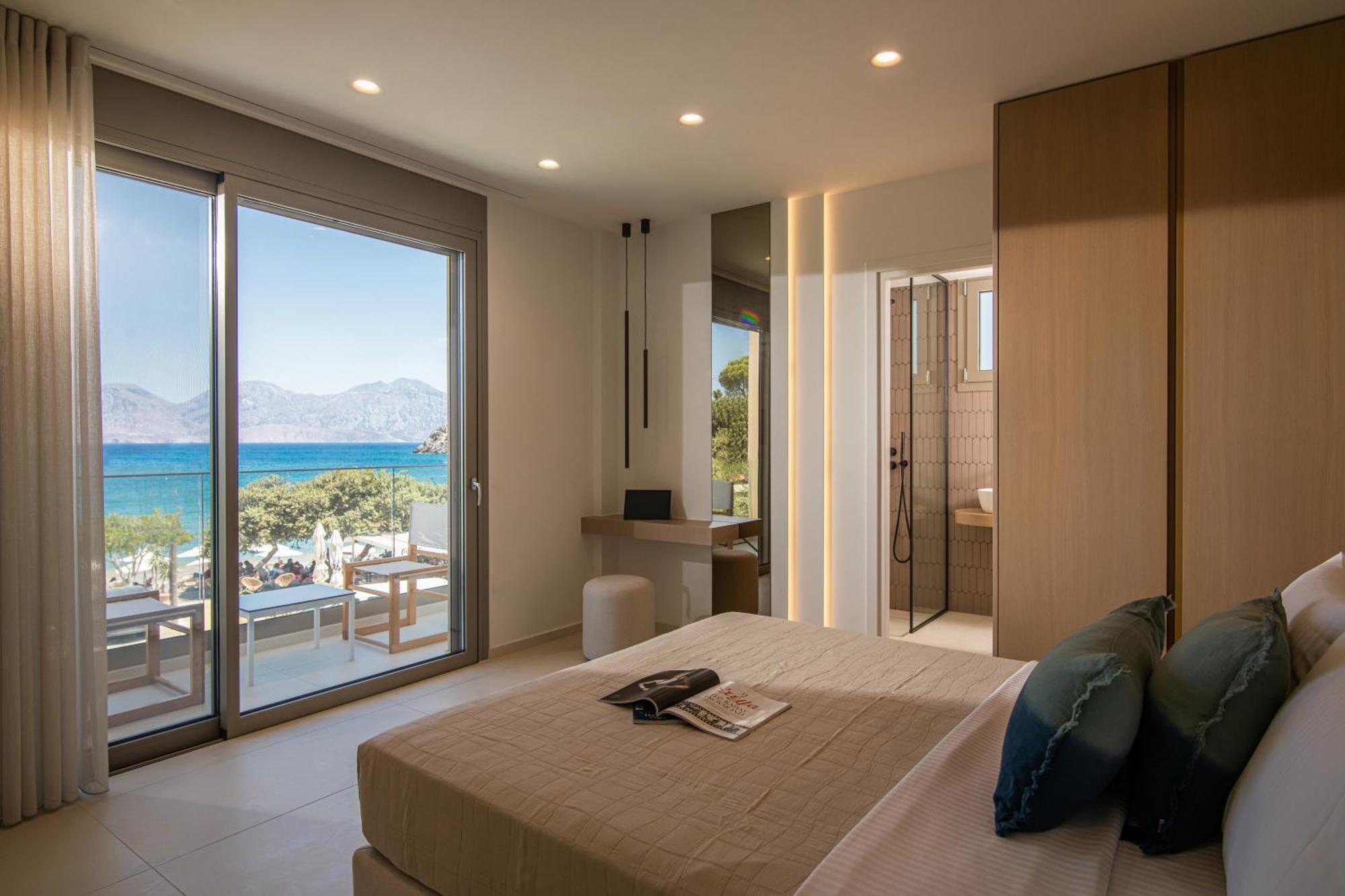 Beachfront Villa Edem Dedicated Beach Space - Heated Pool Άγιος Νικόλαος Εξωτερικό φωτογραφία