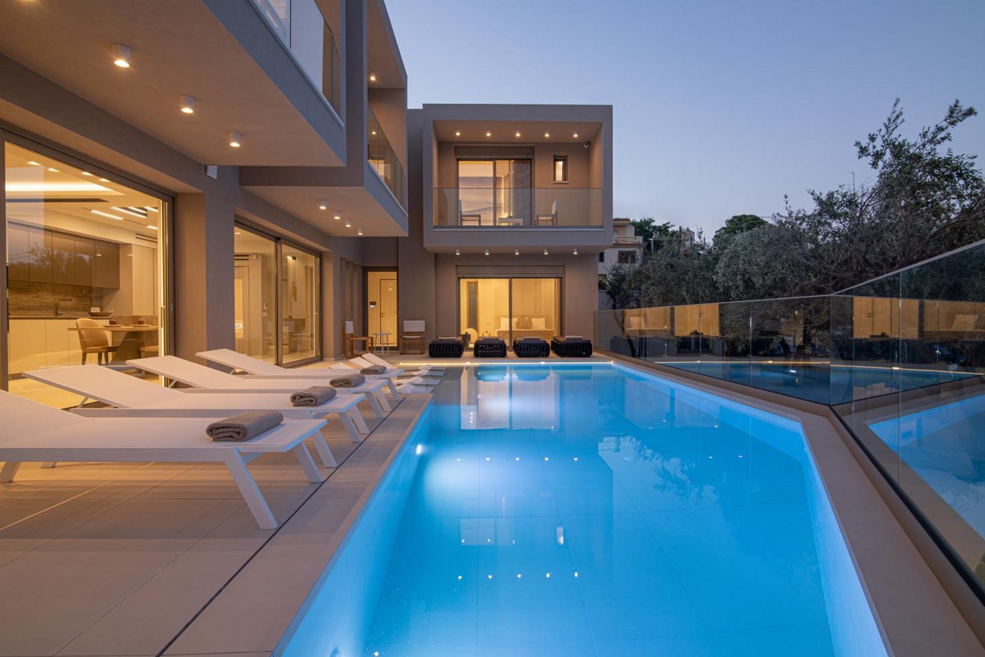 Beachfront Villa Edem Dedicated Beach Space - Heated Pool Άγιος Νικόλαος Εξωτερικό φωτογραφία