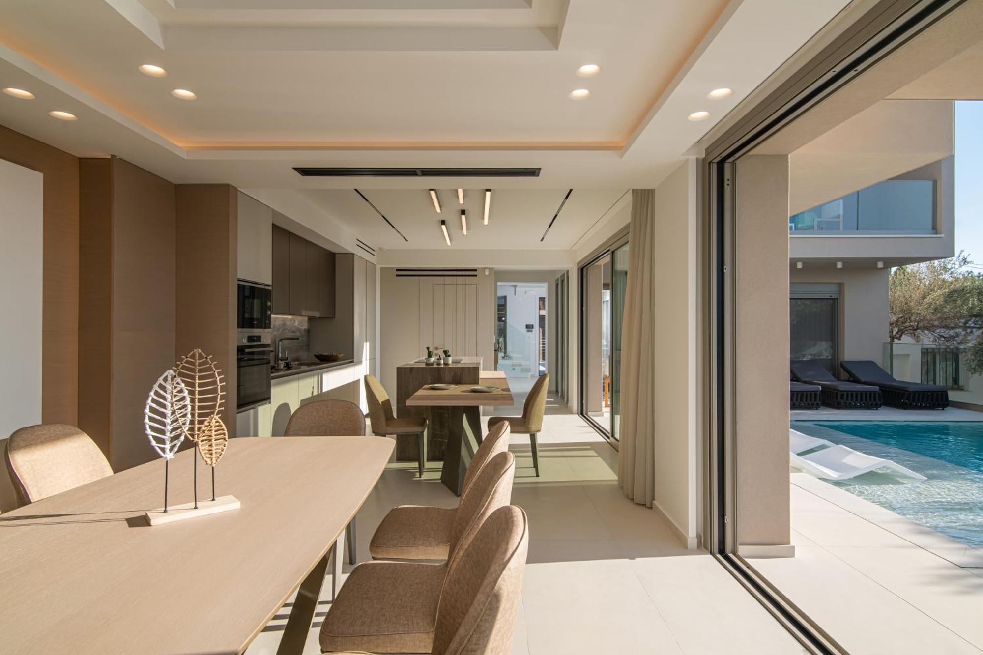 Beachfront Villa Edem Dedicated Beach Space - Heated Pool Άγιος Νικόλαος Εξωτερικό φωτογραφία