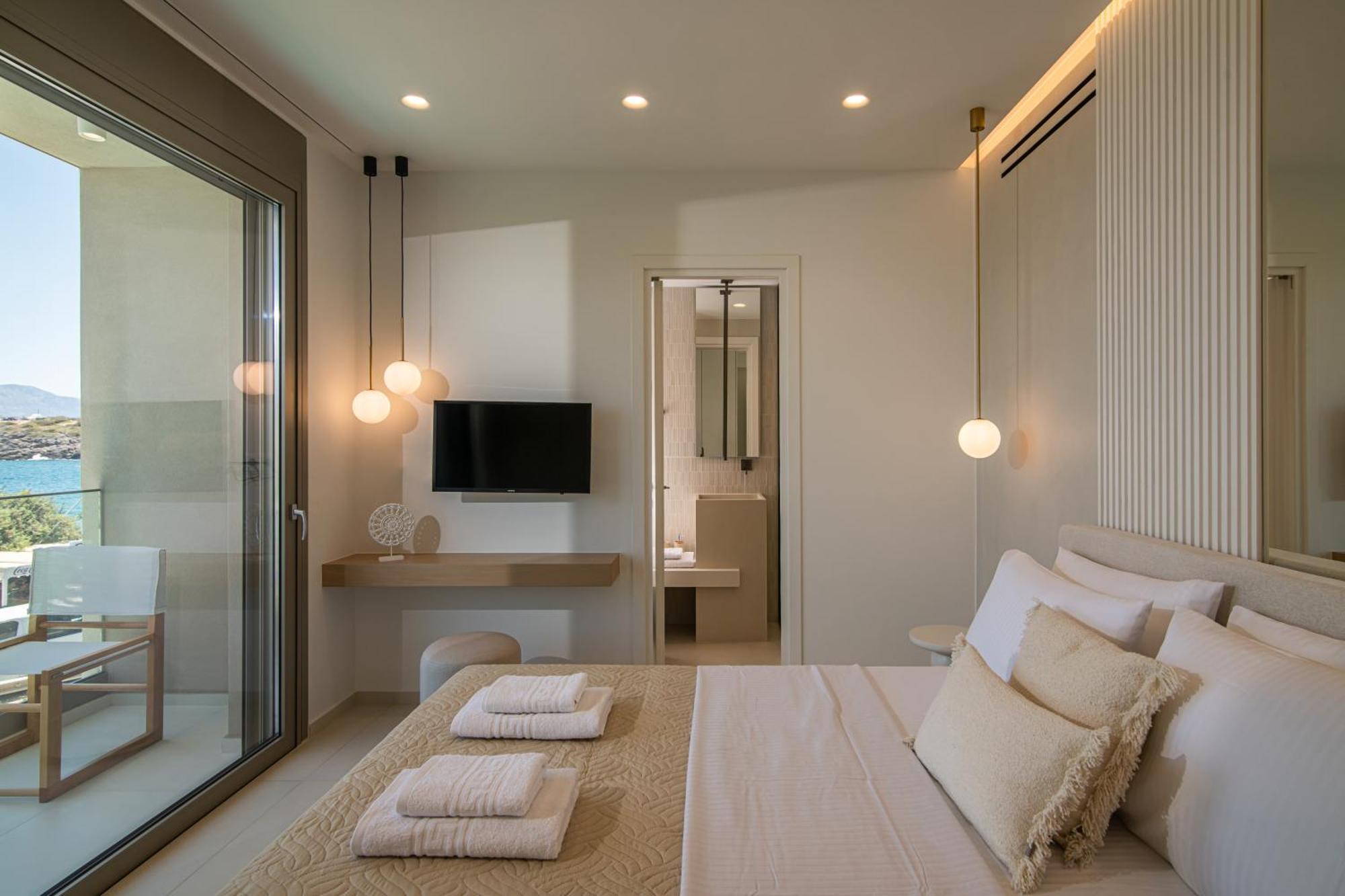 Beachfront Villa Edem Dedicated Beach Space - Heated Pool Άγιος Νικόλαος Εξωτερικό φωτογραφία