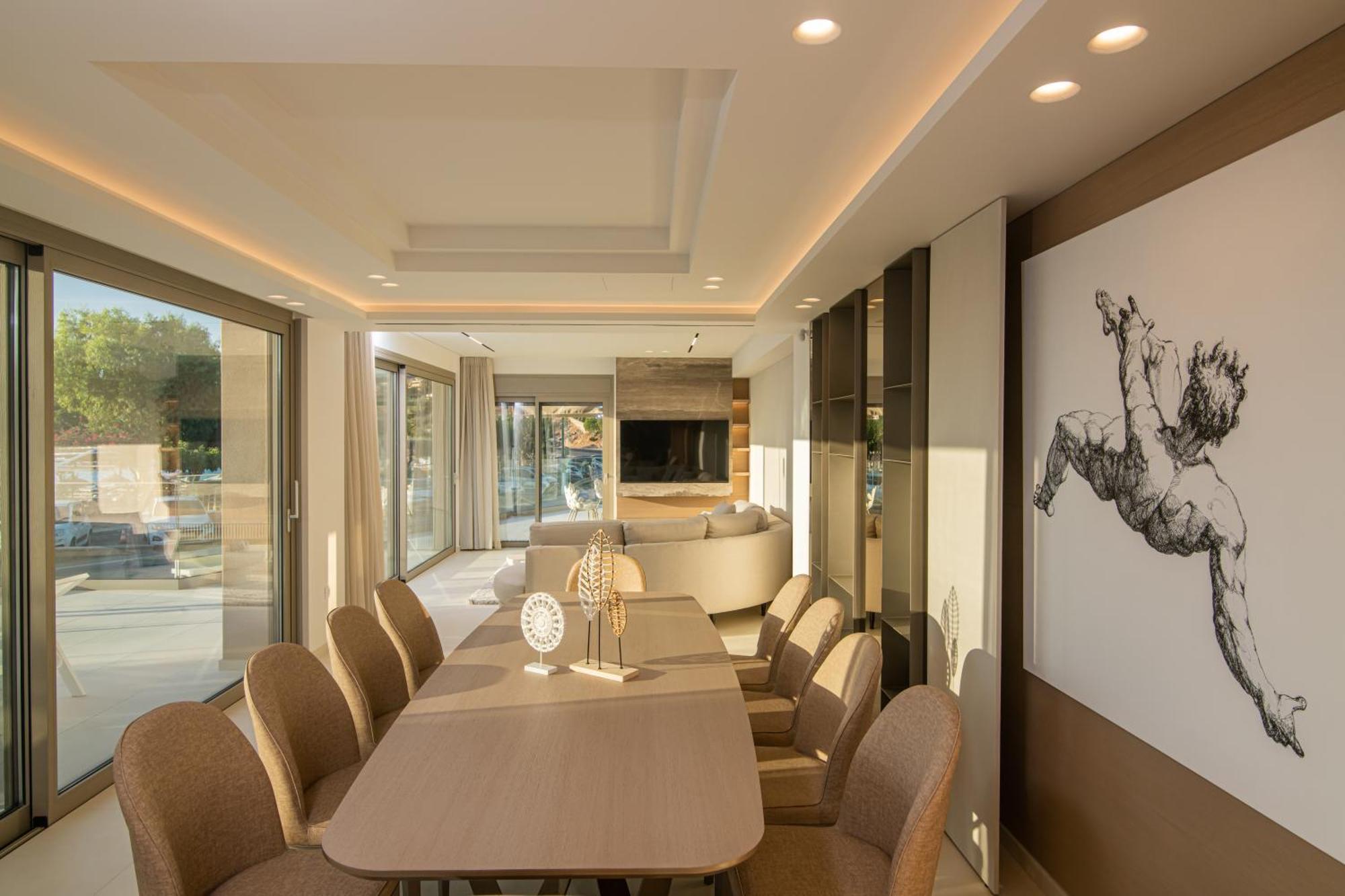 Beachfront Villa Edem Dedicated Beach Space - Heated Pool Άγιος Νικόλαος Εξωτερικό φωτογραφία