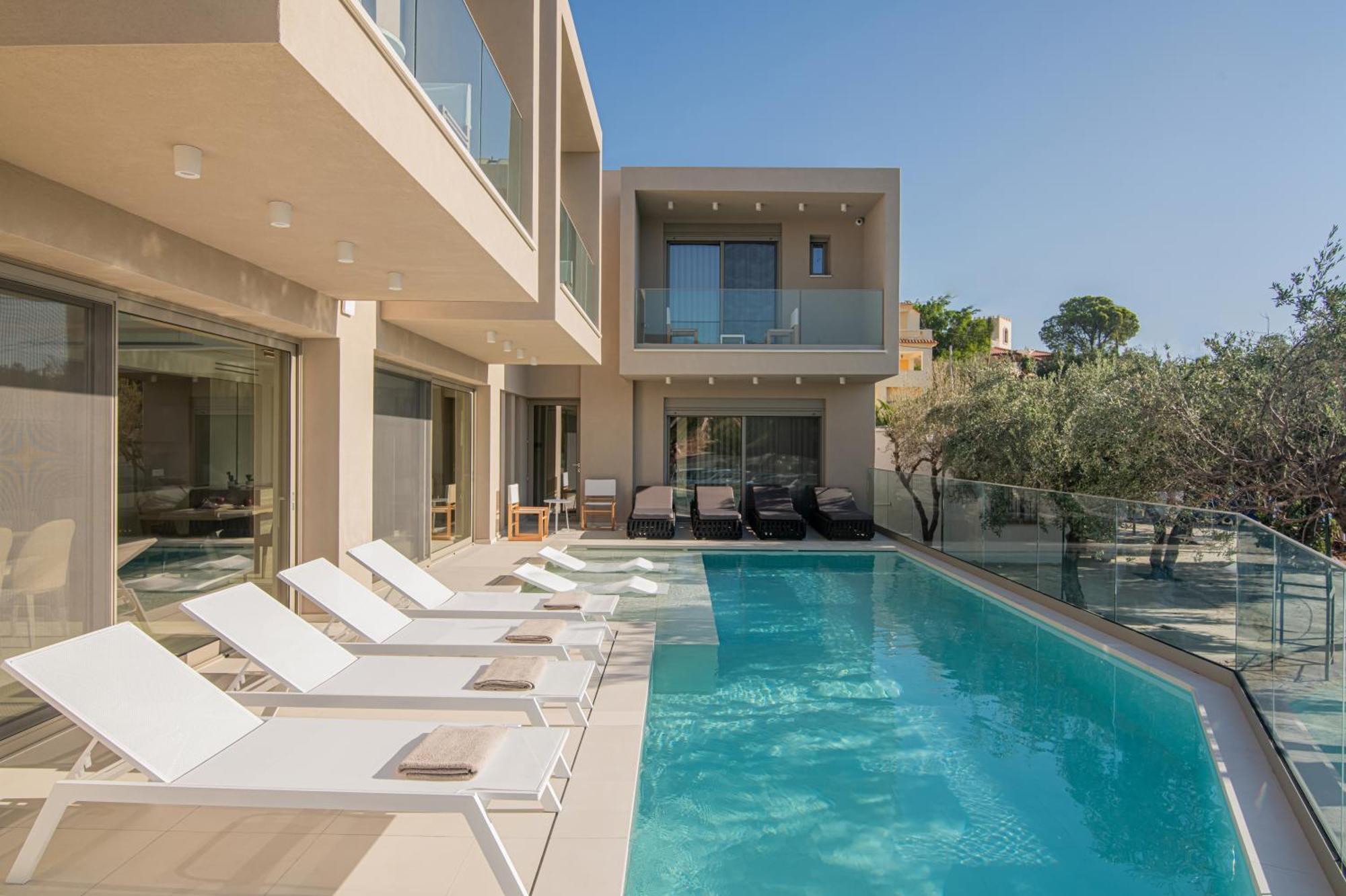 Beachfront Villa Edem Dedicated Beach Space - Heated Pool Άγιος Νικόλαος Εξωτερικό φωτογραφία