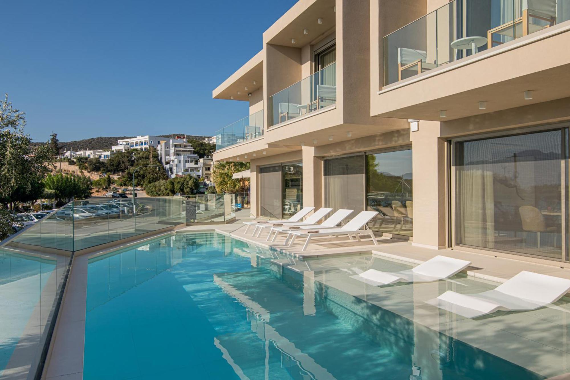 Beachfront Villa Edem Dedicated Beach Space - Heated Pool Άγιος Νικόλαος Εξωτερικό φωτογραφία